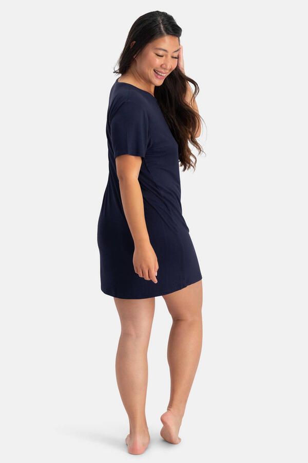 Bamboo Basics nachthemd Nora donkerblauw - Foto 3