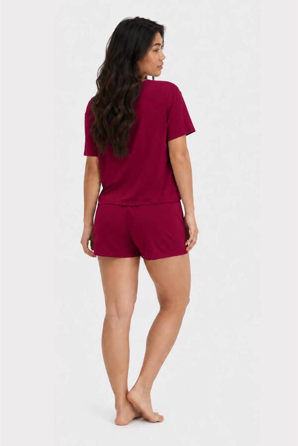 Bamboo Basics Nicole bamboe shortama donkerrood - Foto 2