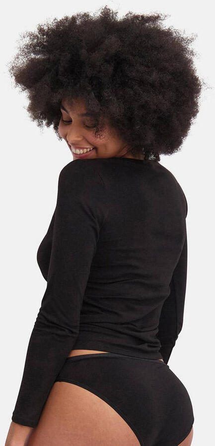Bamboo Basics ondershirt Lara met bamboe (set van 2) zwart