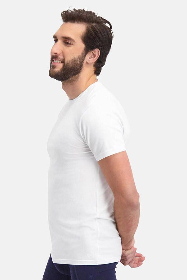 Bamboo Basics ondershirt Ruben met bamboe (set van 2) wit