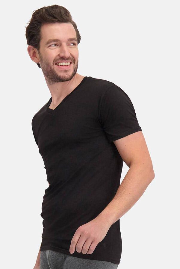 Bamboo Basics ondershirt Velo met bamboe (set van 2) zwart