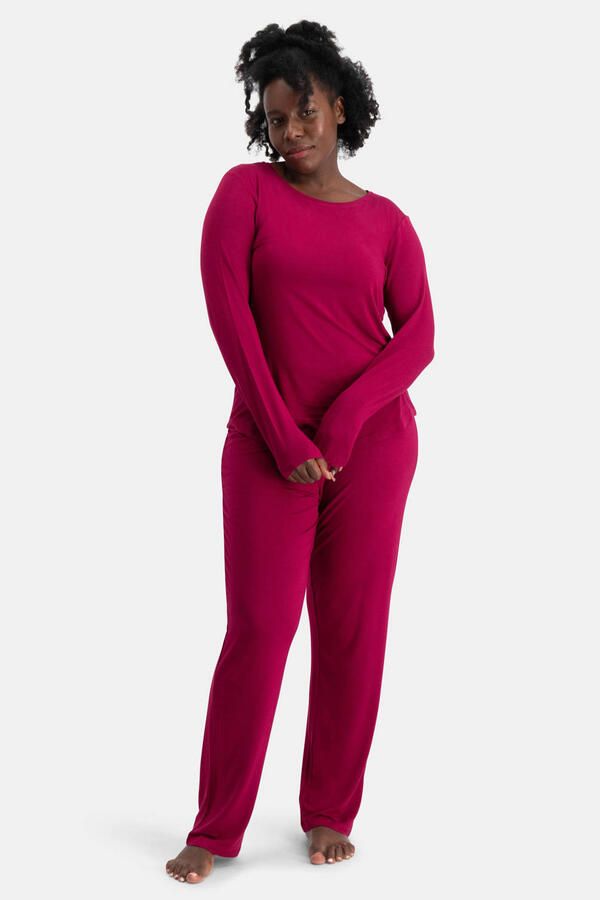 Bamboo Basics pyjama Nina donkerrood