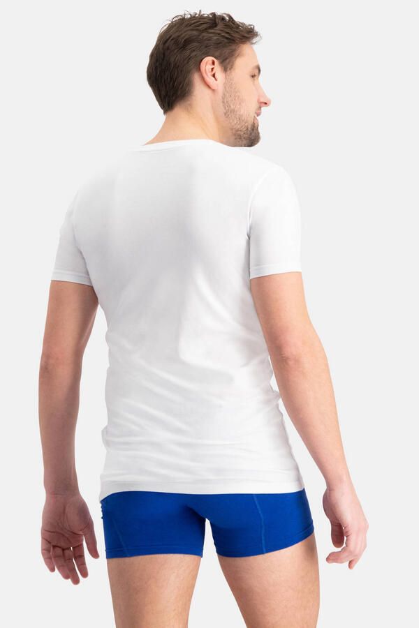 Bamboo Basics slimfit ondershirt Reno met bamboe (set van 2) wit - Foto 2