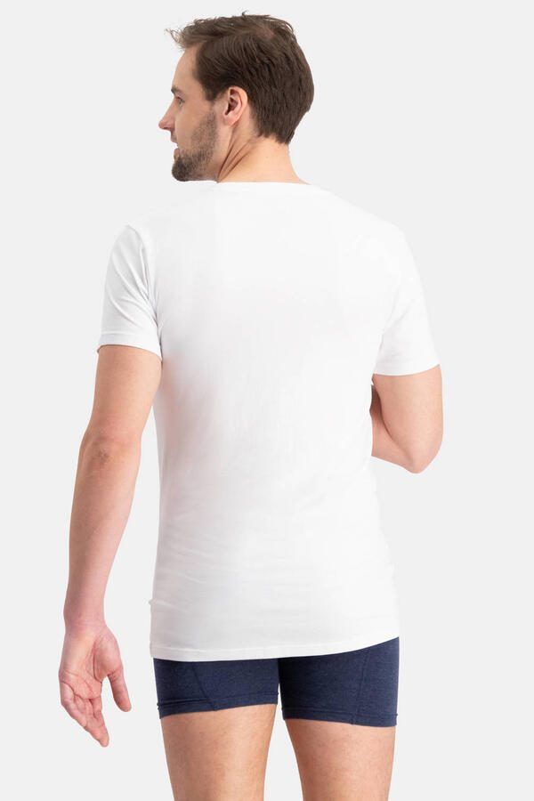 Bamboo Basics slimfit ondershirt Vigo met bamboe (set van 2) wit - Foto 2