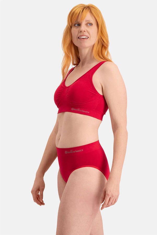 Bamboo Basics slip Belle met bamboe (set van 3) rood