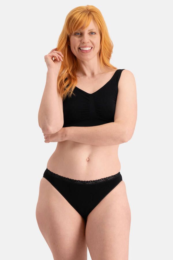 Bamboo Basics slip Lucy met bamboe (set van 3) zwart - Foto 2