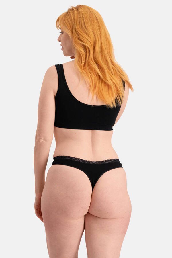 Bamboo Basics string Amber met bamboe (set van 3) zwart - Foto 2