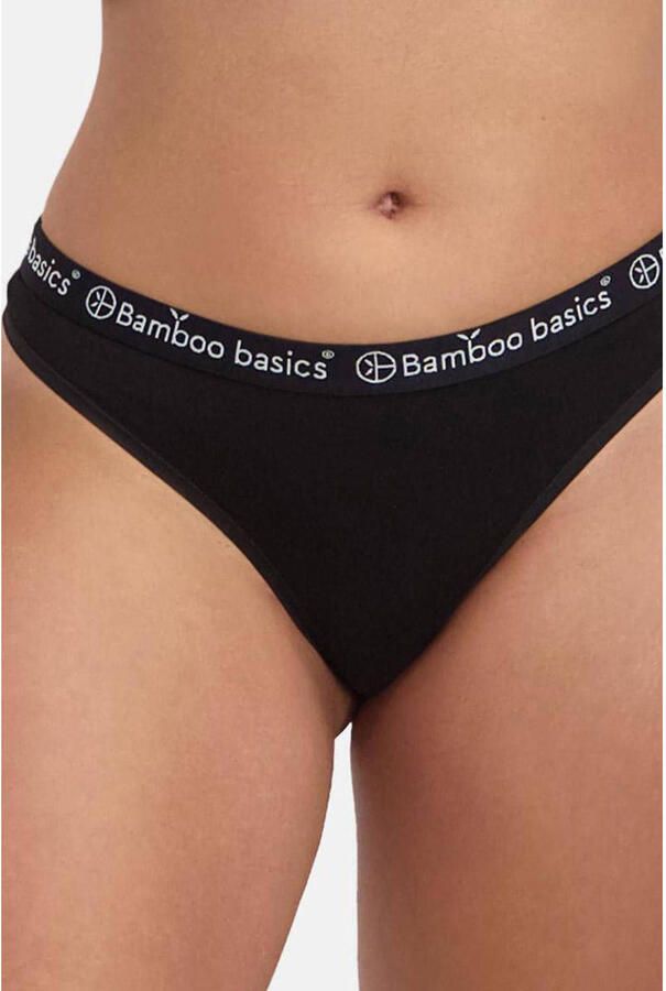 Bamboo Basics string Emma met bamboe (set van 3) zwart - Foto 2
