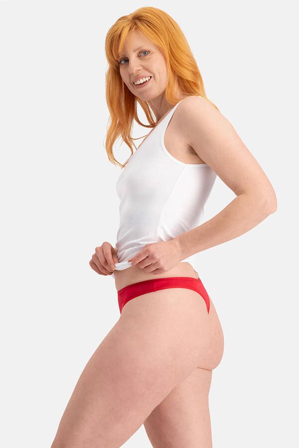 Bamboo Basics string Lola met bamboe (set van 3) rood