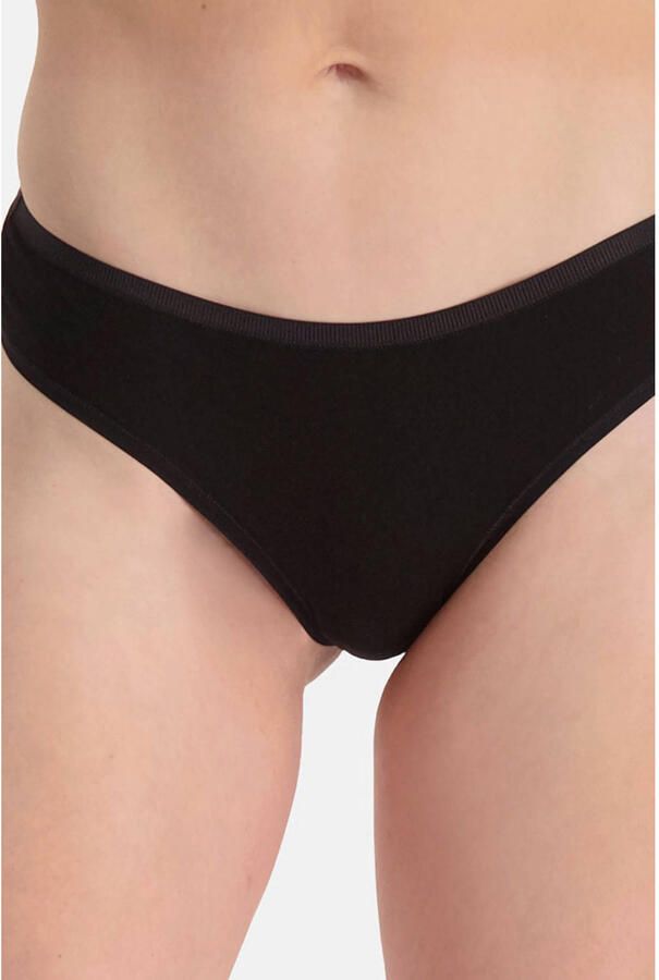 Bamboo Basics string Lola met bamboe (set van 3) zwart