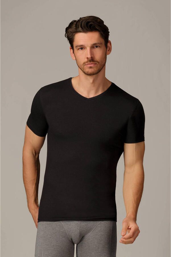 Bamigo ondershirt Johnson (set van 2) zwart