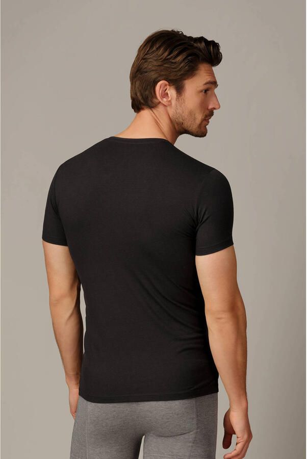 Bamigo ondershirt Johnson met bamboe (set van 2) zwart - Foto 2