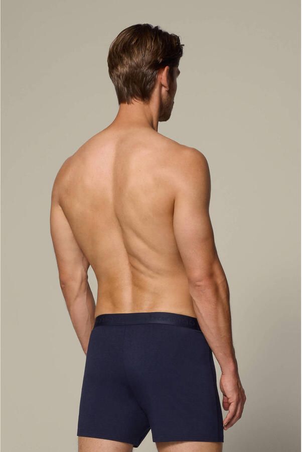 Bamigo wijde boxershort Winston met bamboe donkerblauw - Foto 3