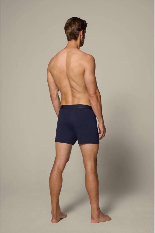 Bamigo wijde boxershort Winston met bamboe donkerblauw - Foto 4