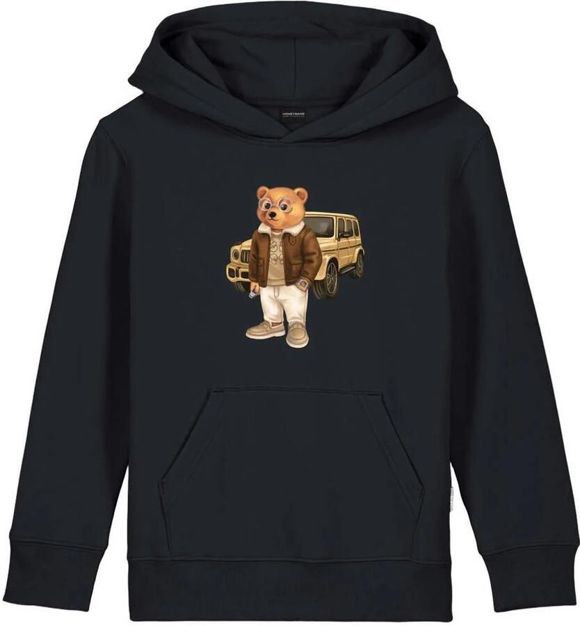 Baron Filou Honeygang hoodie met print zwart