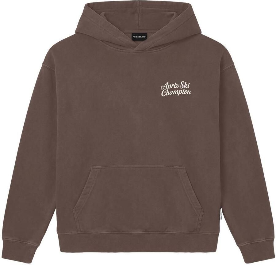 Baron Filou oversized hoodie met backprint bruin