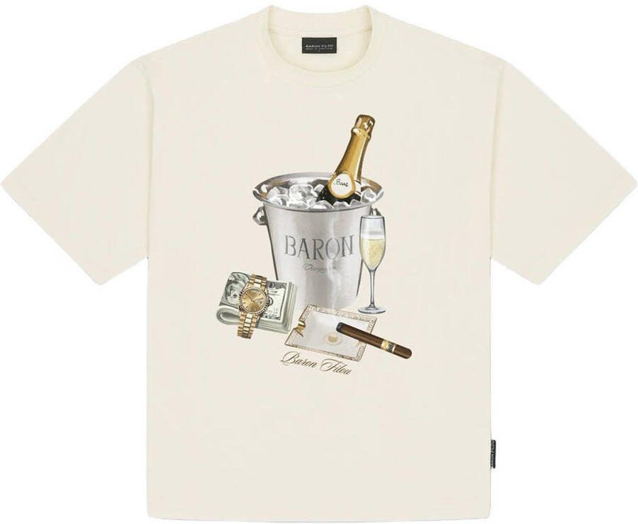 Baron Filou oversized T-shirt met backprint ecru