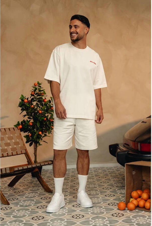 Baron Filou oversized T-shirt met backprint ecru - Foto 2