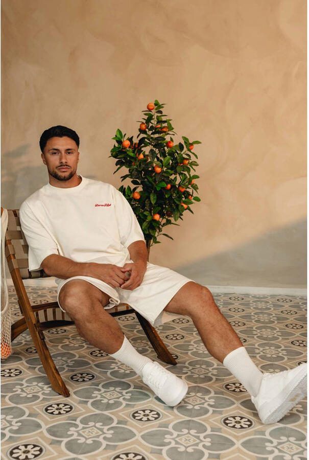 Baron Filou oversized T-shirt met backprint ecru - Foto 3