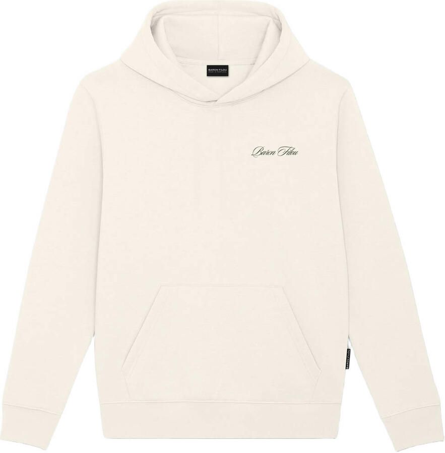 Baron Filou regular fit hoodie met backprint off white