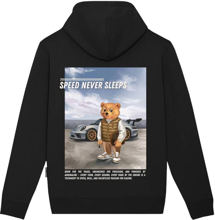 Baron Filou regular fit hoodie met backprint zwart - Foto 2