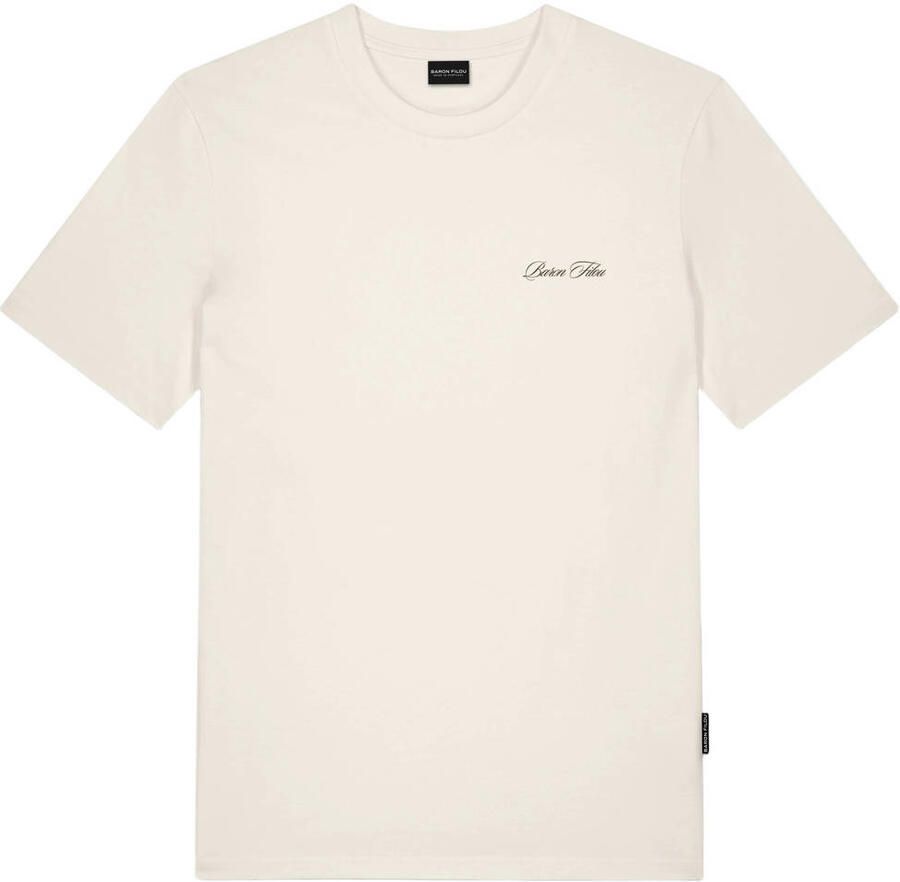 Baron Filou regular fit T-shirt met backprint offwhite