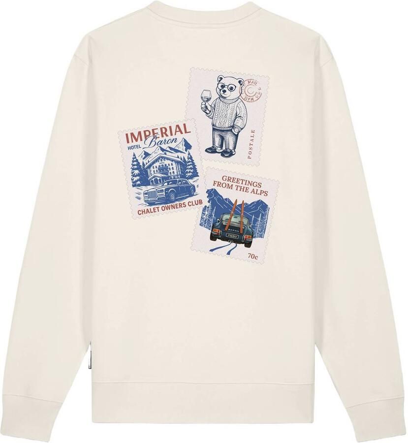 Baron Filou regular fit trui met backprint off white - Foto 2