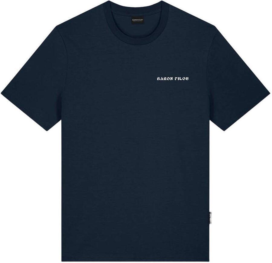 Baron Filou regular T-shirt met backprint donkerblauw