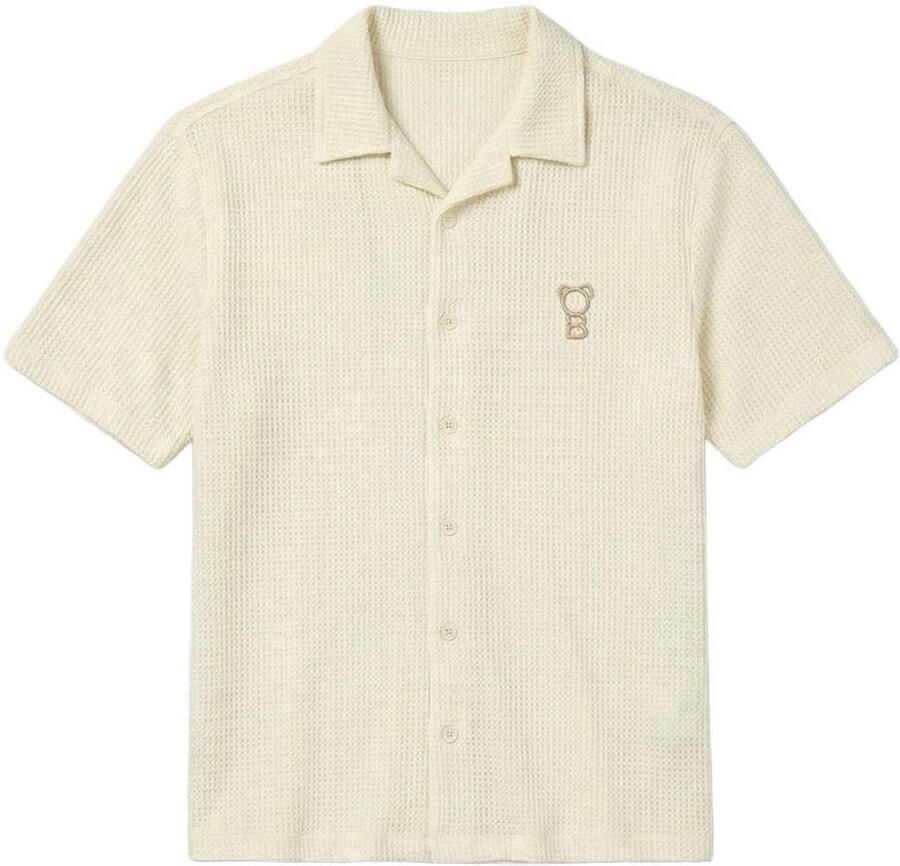 Baron Filou relaxed casual overhemd met textuur ecru