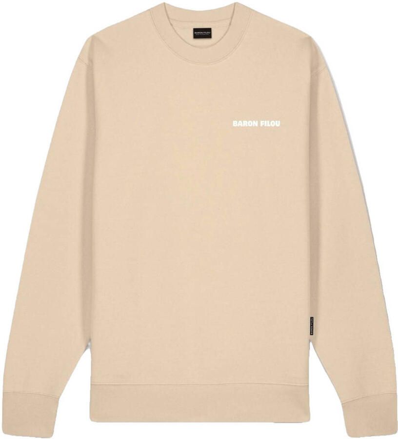 Baron Filou sweater met backprint beige