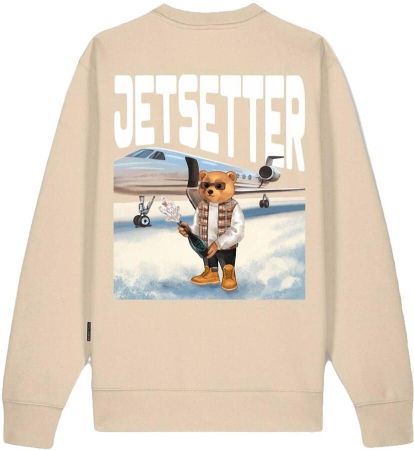 Baron Filou sweater met backprint beige - Foto 2