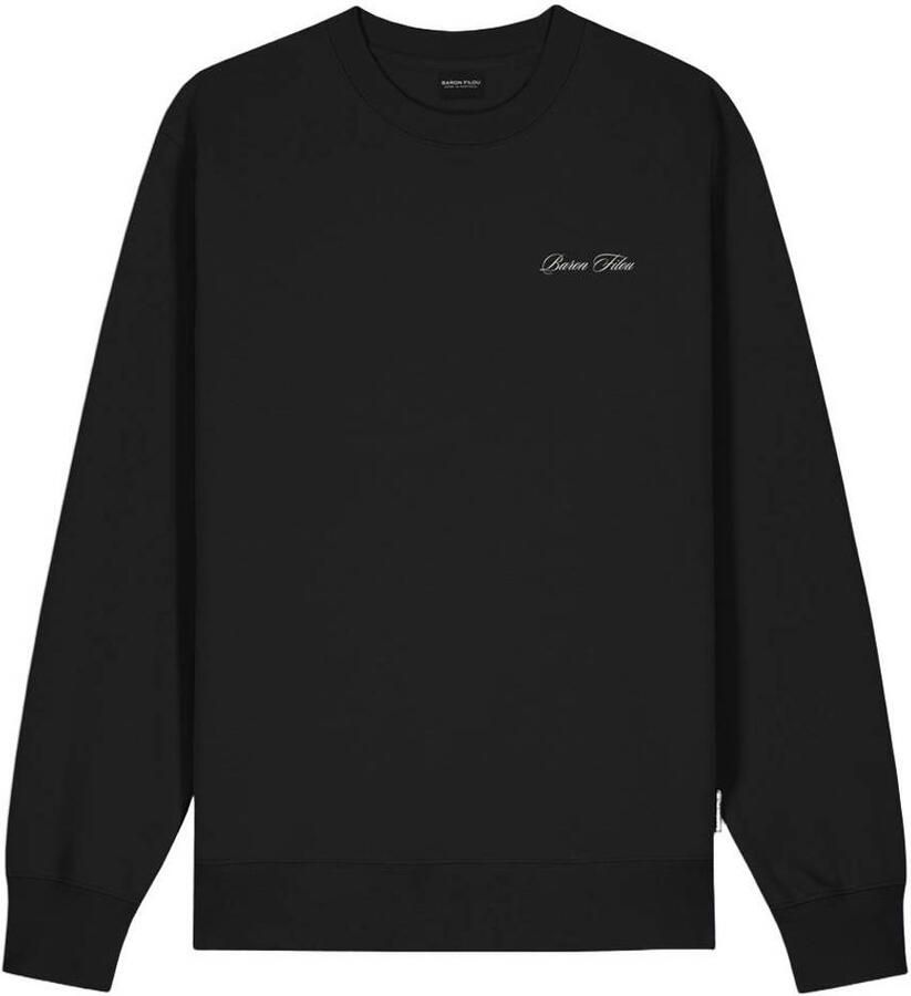 Baron Filou sweater met backprint zwart