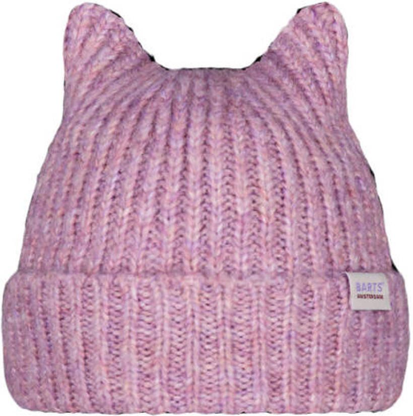 Barts gebreide muts roze met oren