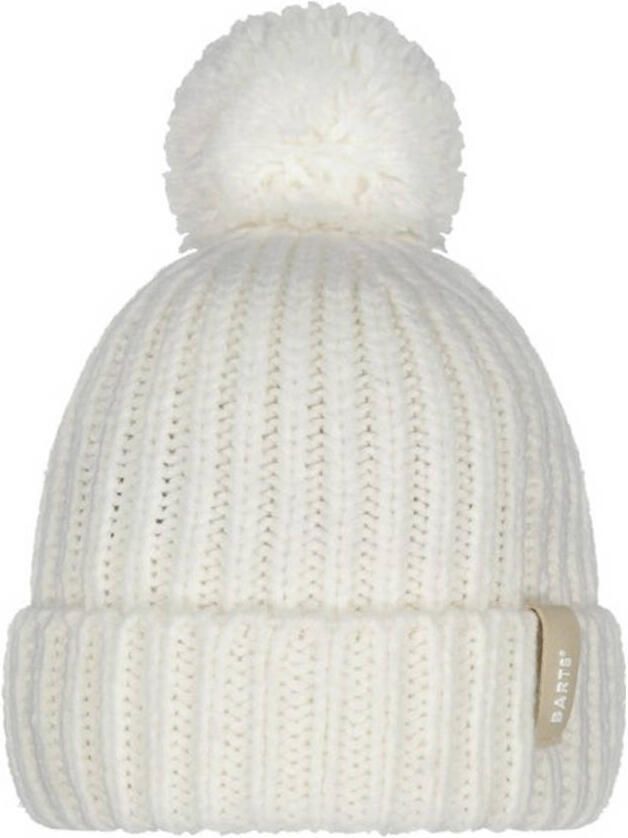 Barts Chunky Gebreide Pom Beanie White Dames
