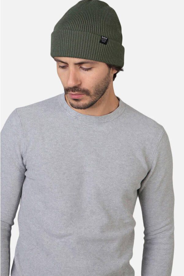 Barts Muts met omslag en labeldetail model 'KINABALU'