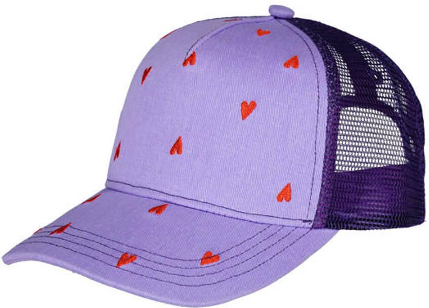 Barts pet Blyz Cap met hartjes print lila