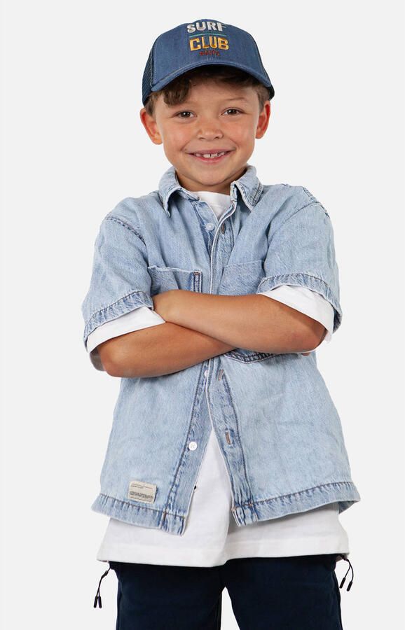 Barts pet Vybes Cap met printopdruk denim
