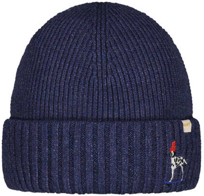 Barts rib gebreide muts donkerblauw