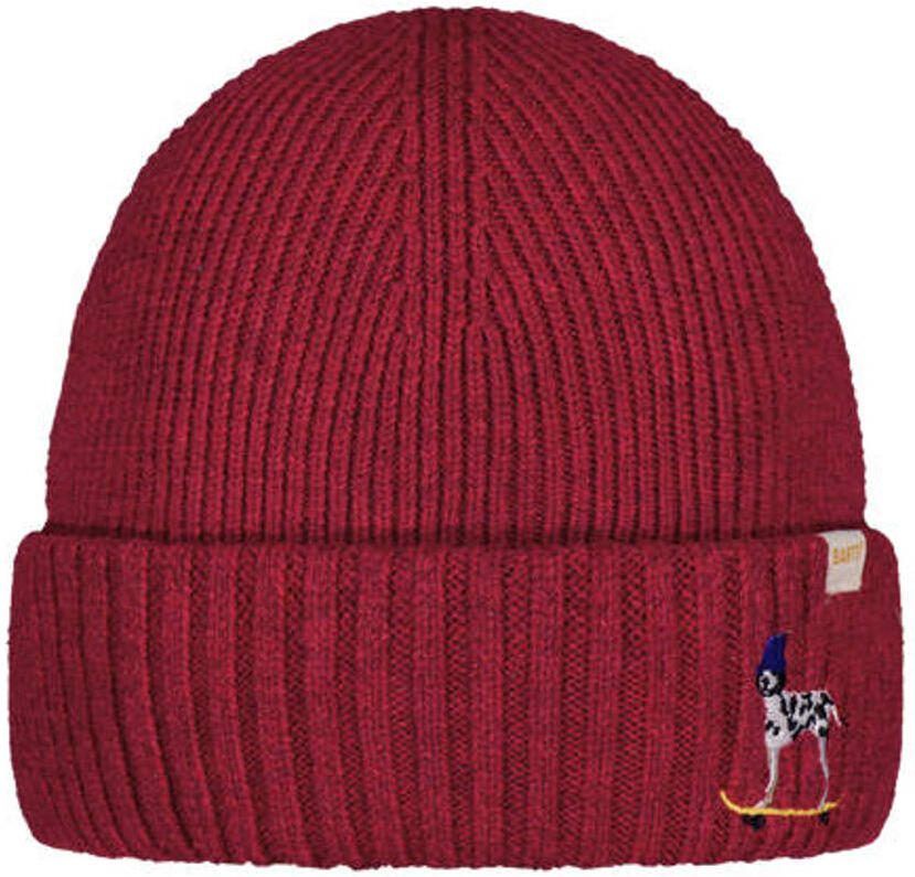Barts rib gebreide muts rood