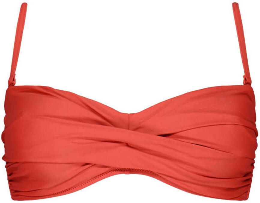 Barts voorgevormde strapless bandeau bikinitop Kelli koraalrood