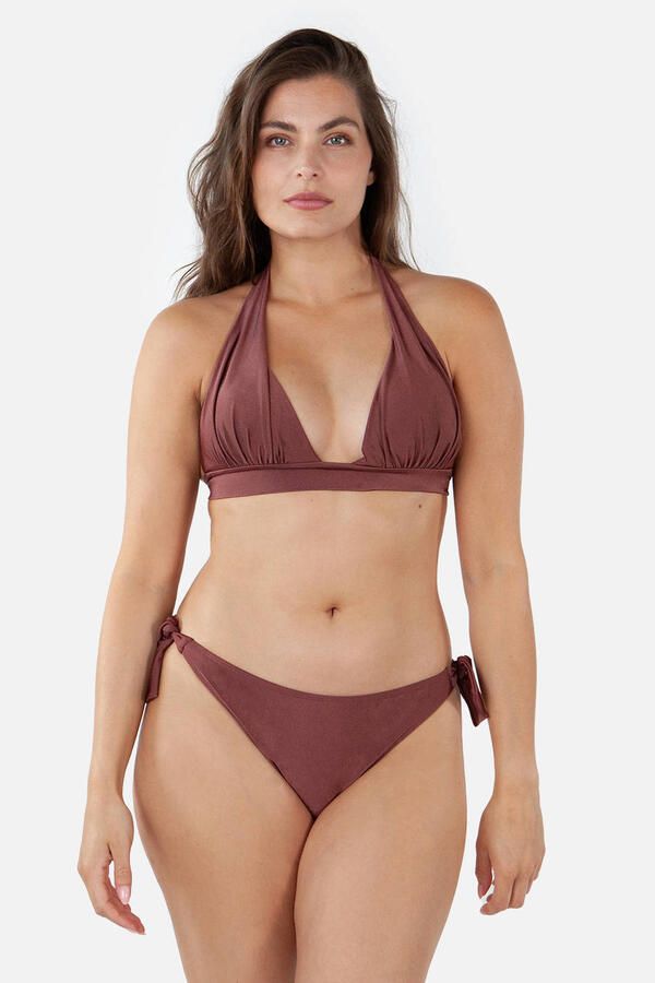 Barts voorgevormde triangel bikinitop Isla donkerbruin - Foto 3