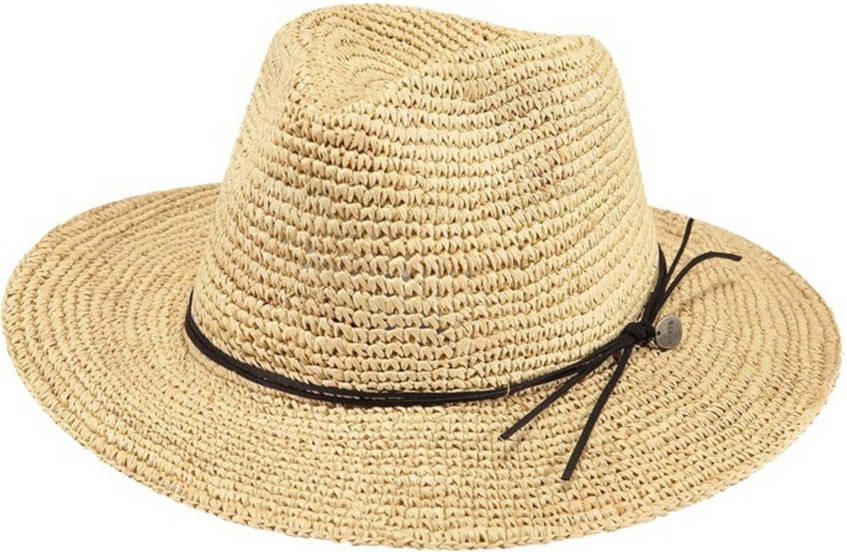 Barts Hoed van stro met labeldetail model 'CELERY'