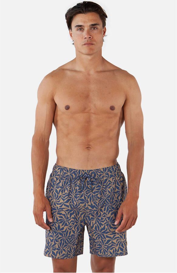 Barts zwemshort Ingleses blauw beige