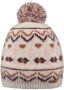 Barts gebreide muts Mayao met all-over print ecru - Thumbnail 1