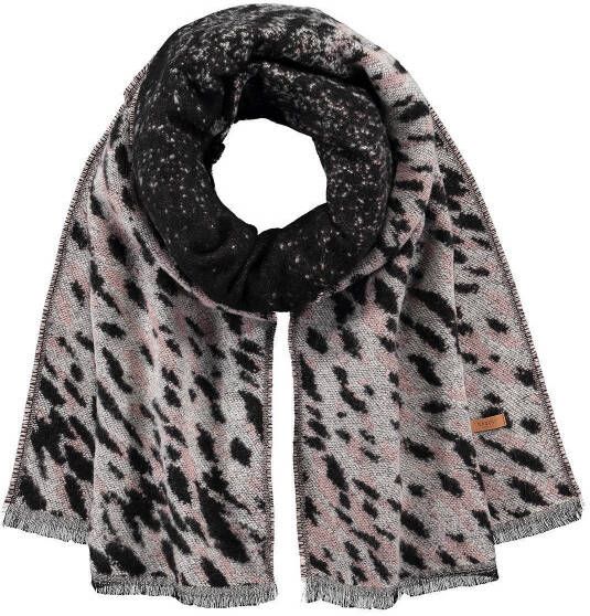 Barts sjaal Donnae met all over print roze zwart