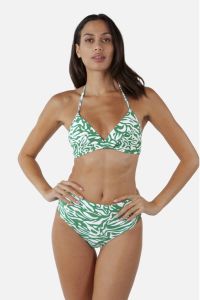 Barts voorgevormde halter bikinitop Sula groen wit