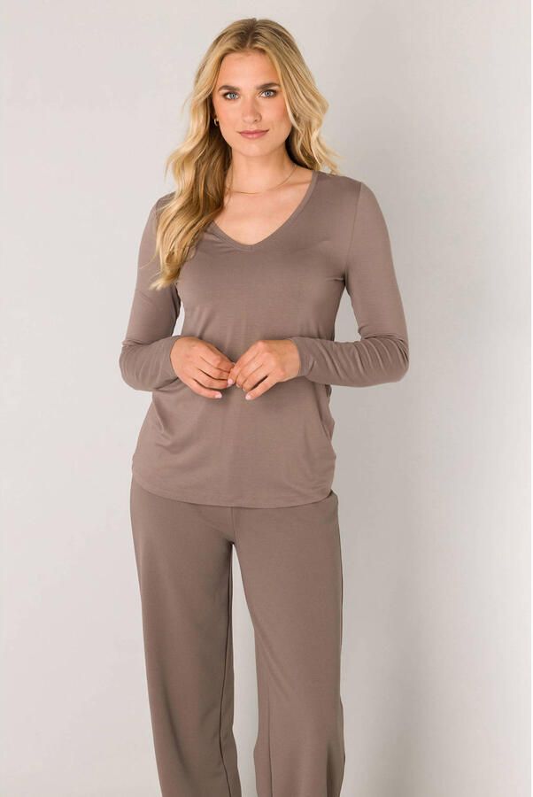 Base Level Shirt met lange mouwen met v-hals