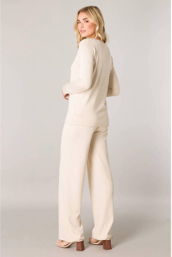 Base Level basic longsleeve Yola licht beige - Foto 2