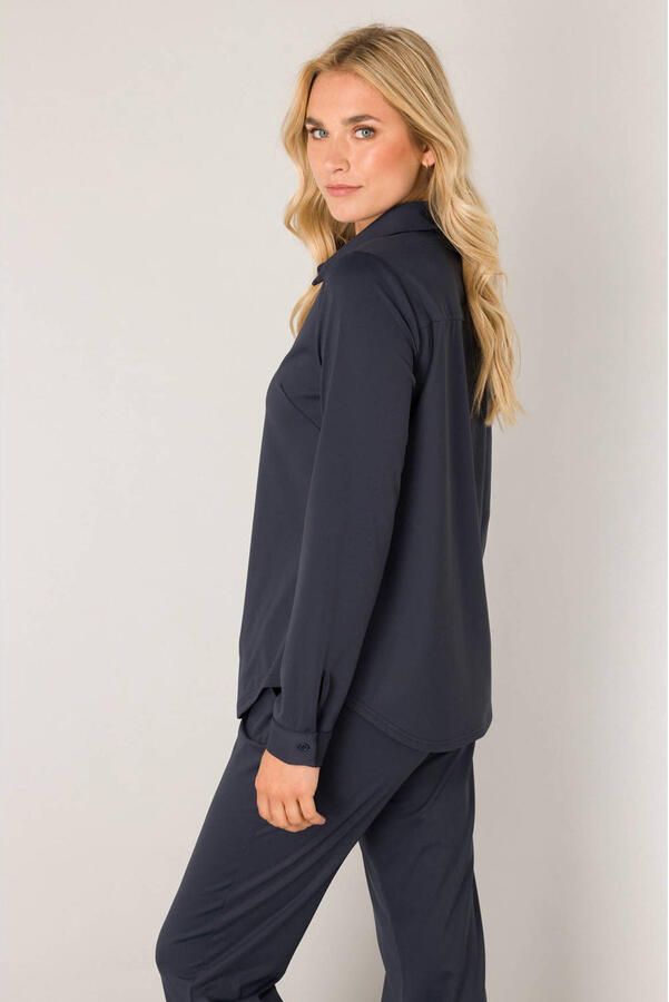 Base Level Blouse met lange mouwen TAMARA met stretch en knoopsluiting