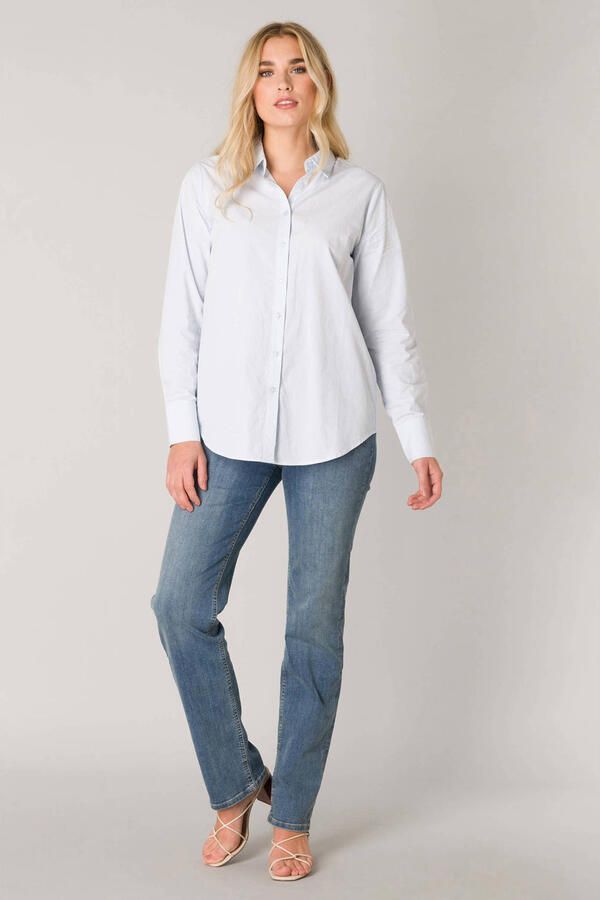 Base Level blouse Yune lichtblauw